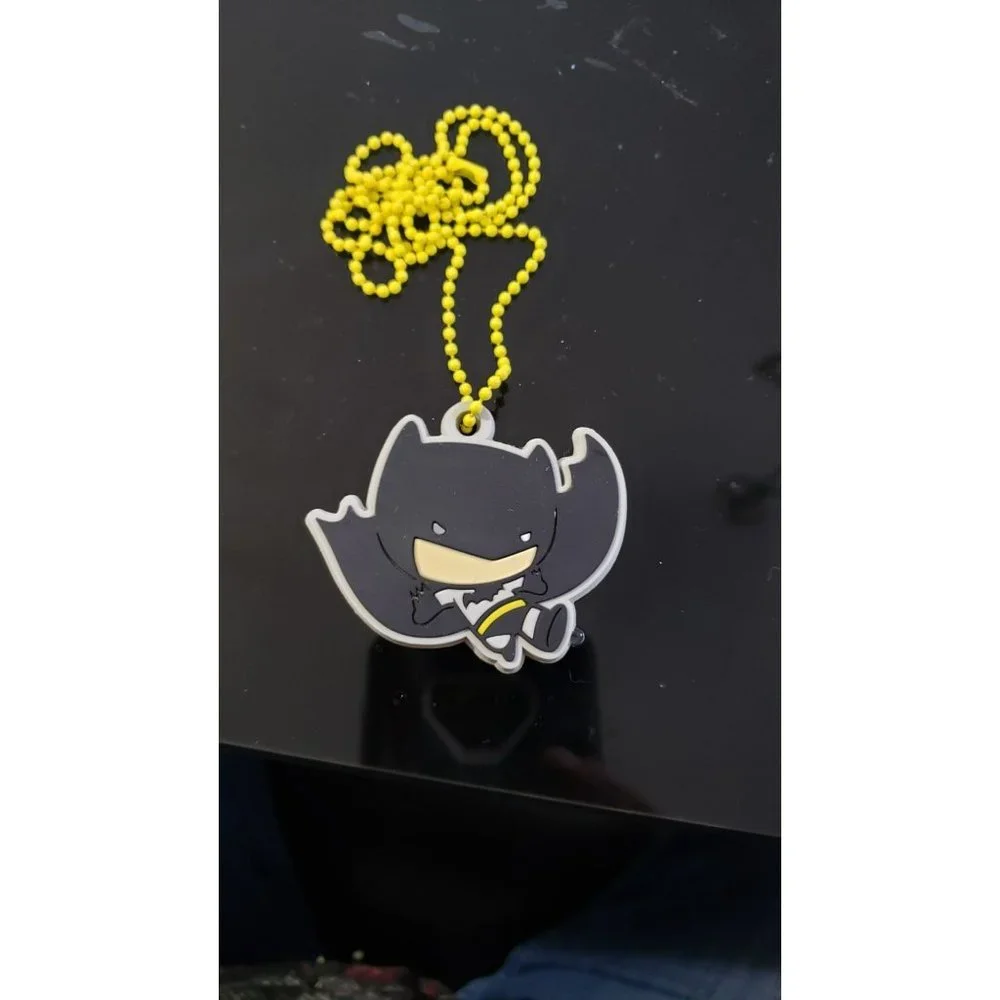 Batman Cape Justice League Light Up Dog‎ Tag vinyl pendant chibi DC Comics cute